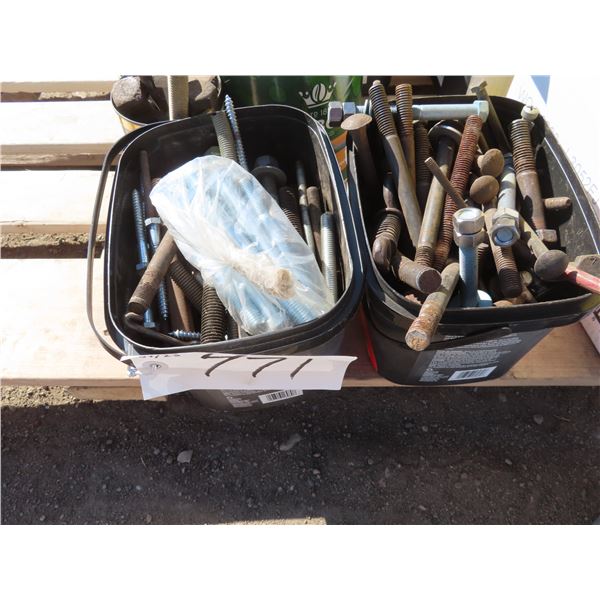 2 containers of assorted nuts and bolts, etc.