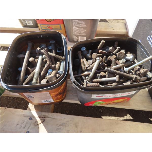 2 containers of assorted nuts and bolts, etc.