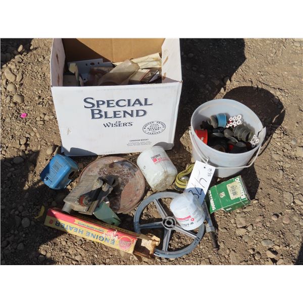 Box of misc parts/etc.