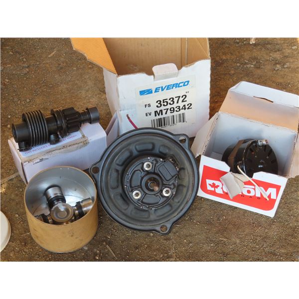 Lot of 4 automobile parts: U-joint, 94-2001 dodge part, 06-R506 3.3" diameter motor, & Starter (look