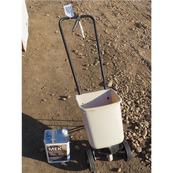 Lawn seeder + MEK (Methyl Ethyl Ketone)