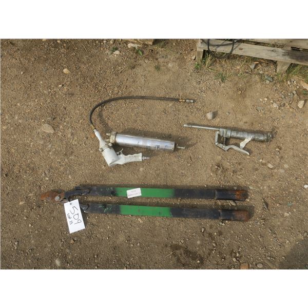 large pruners, grease gun and air grease gun