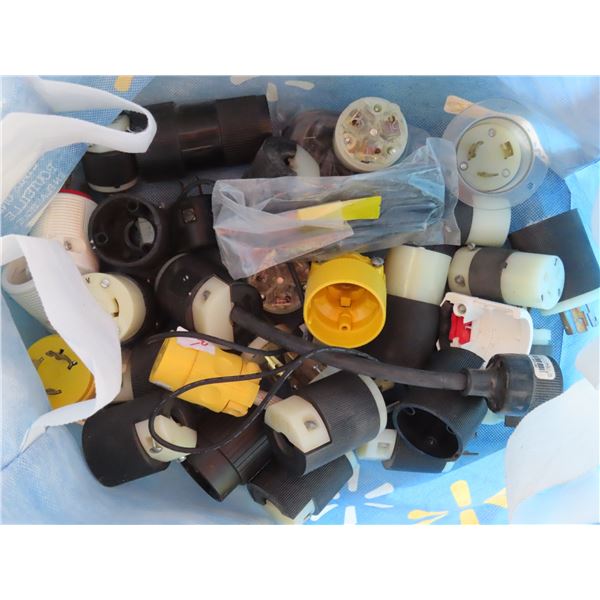 Bag of 125V & 220V cord ends, etc.