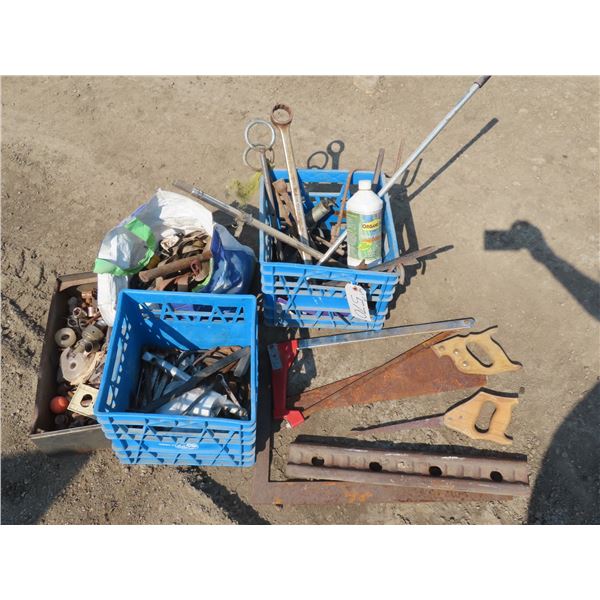 Milk Crate of Assorted tools/parts/etc.