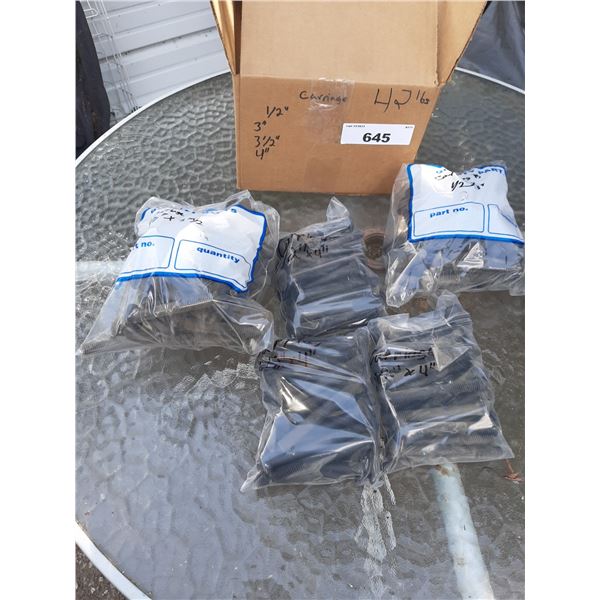 42lb box of carriage bolts 1/2" x3" 3 1/2" 4"