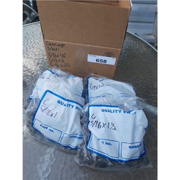 26lb box of 5/16"carriage bolts 1 1/2"-2 1/2