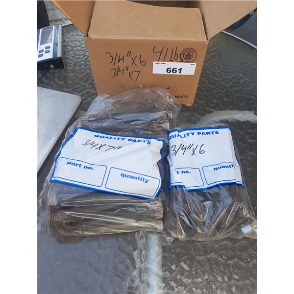 40lb box of 3/4"× 6" 7"