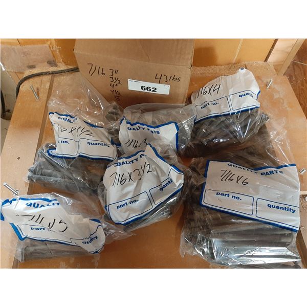 43lb box of 7/16 3"-6 bolts