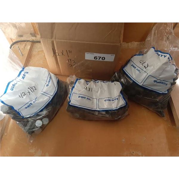 37lb box of 1/2 bolts 1"-2"