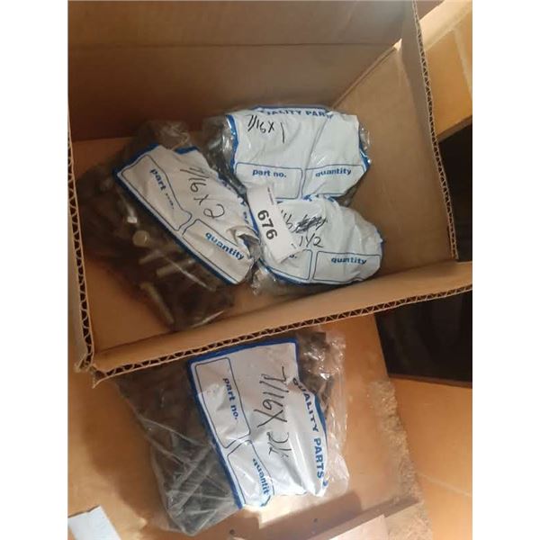 42lb box of bolts 7/16 x 1"-2 1/2