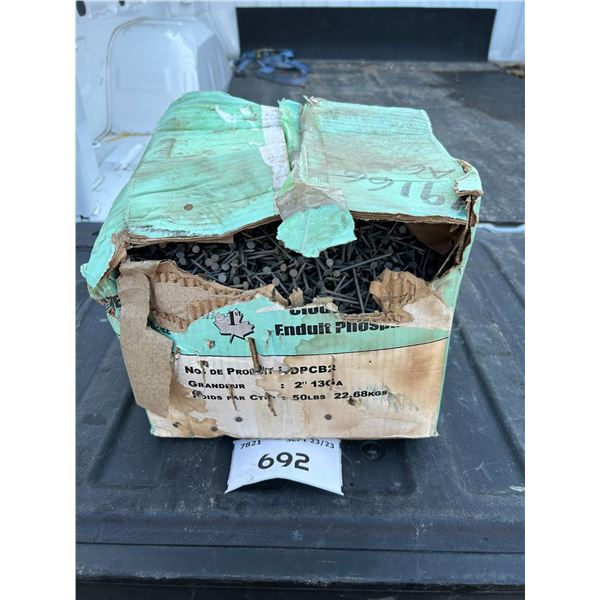 692 - Box of 2” coated nails
