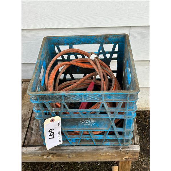 697 - 20’ 4ga Booster cables (from a tow truck)