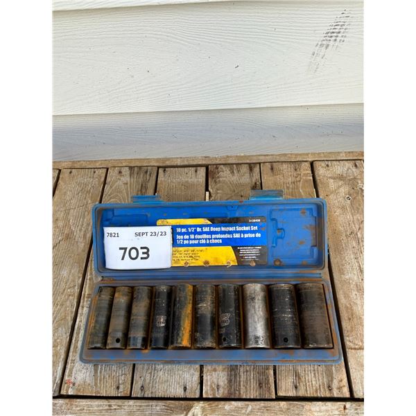 703 - Set of Standard 1/2” drive impact sockets