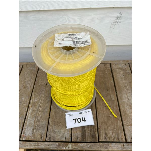 704 - Roll of 3/16” nylon rope (approximately 600’ left)