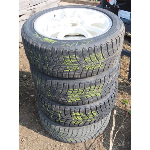Bridge Stone Blizzak ws60 Set of 4 tires with rims: 205/50R17 89R