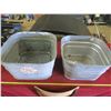 Image 1 : 3 galvanized tubs - 20.5"x20.5"x11.5"H and 18.5"x18.5"x11.5"H