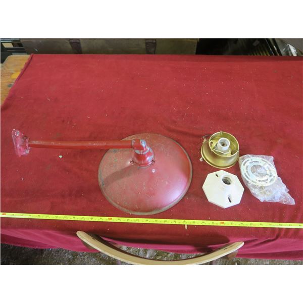 vintage light fixture + light fixture parts