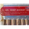Image 2 : 9 Piece 1/2" Deep socket set