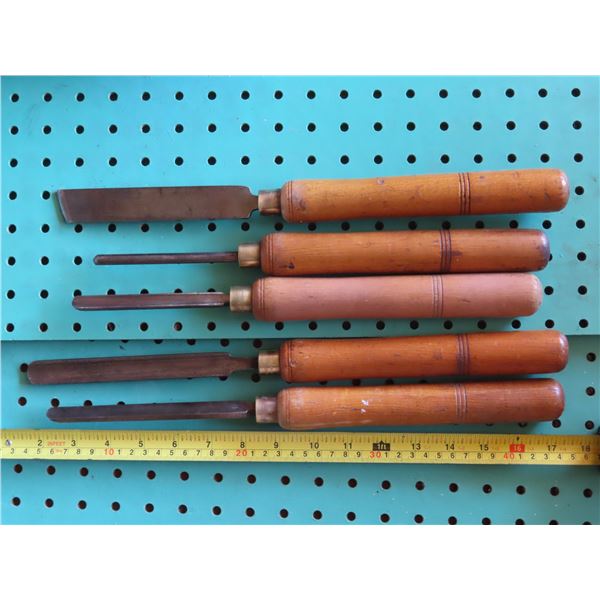 Set of Disston "Keystone" wood Lathe tools