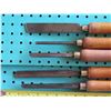 Image 2 : Set of Disston "Keystone" wood Lathe tools