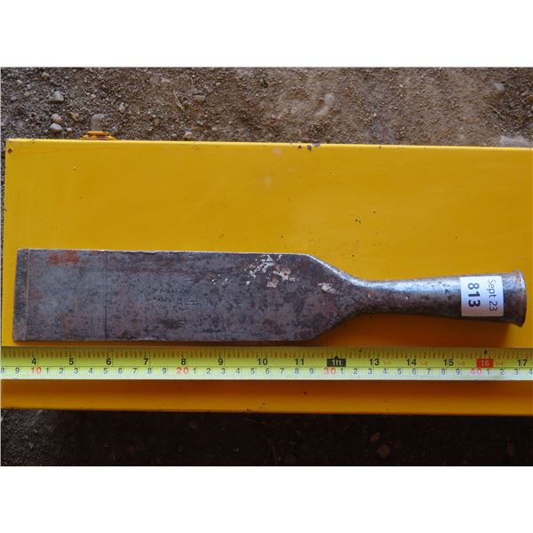 Large 13 1/2" wood chisel - signed