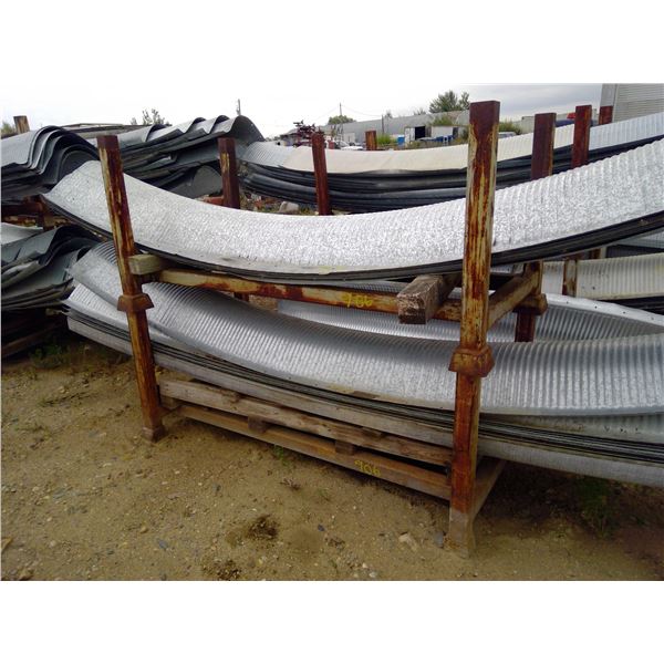 2 stackable metal racks approx 78" X 3'  quonset materials not included