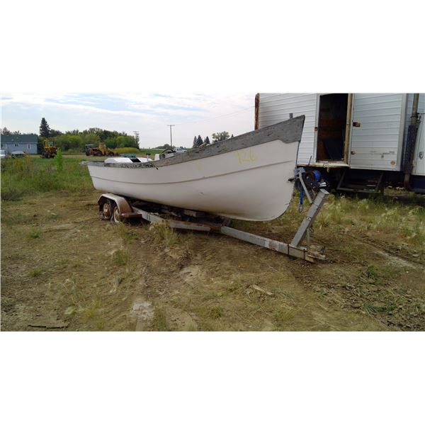 22' Boat and tandem trailer  Trailer serial number 1179558, Volvo Penta 290 leg on boat