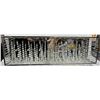 Image 3 : Shimmering glass dangling crystals mirrored dining room light fixture - 34"L X 10"W X 8"H