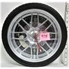Image 1 : Shop/Man Cave battery operated wall clock, tire & wrench, tire clock - 14" diameter