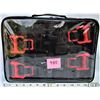 Image 1 : Set of four new zippered case "Erickson" ratchet tie down strap set