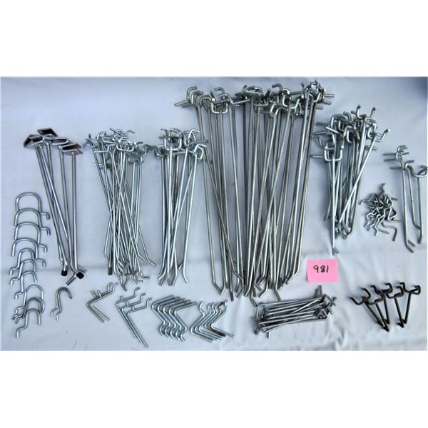 Huge lot peg board hangers various sizes