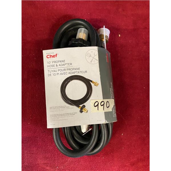 Master Chef 10' Propane Hose and Adapter New