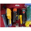 Image 2 : Lot of assorted items including wrench, flashlights, rope, safety glasses, etc..