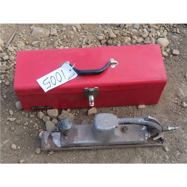 1 Metal tool box (Red) + Air Powered Sander/planer