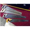 Image 2 : 4 hand saws and tool tote