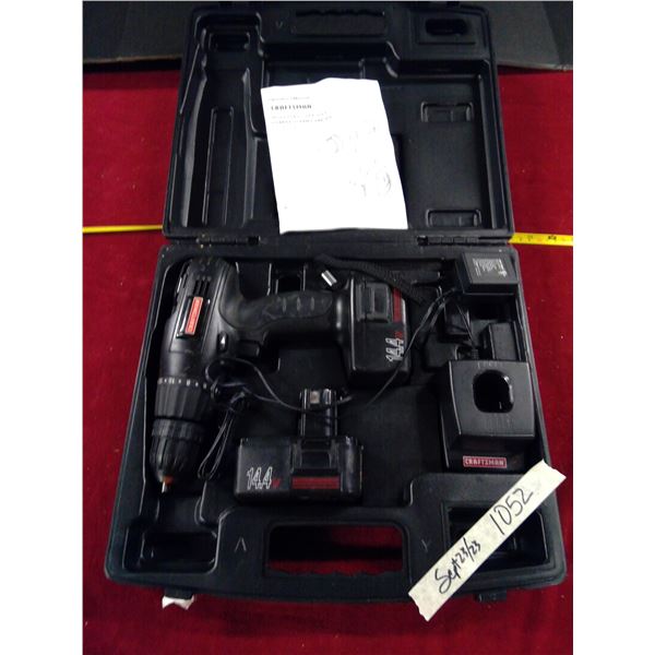 Craftsman 14.4 V drill /driver, 2 batteries and charger in case