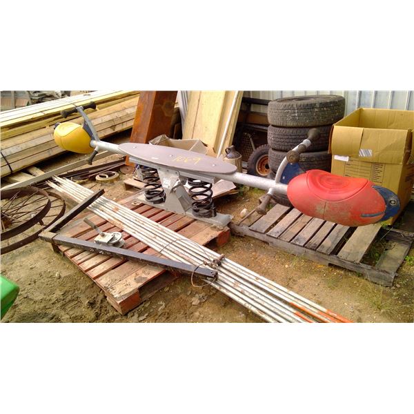 Spring loaded teeter totter ( 1 broken spring) Schmalz Auctions