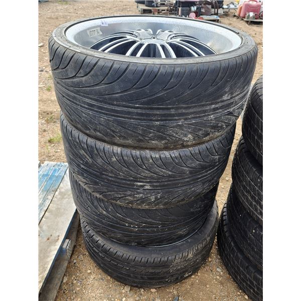 Set of 4 - Nankang Ultra sport tires, includes aluminum rims - 245/35zr20