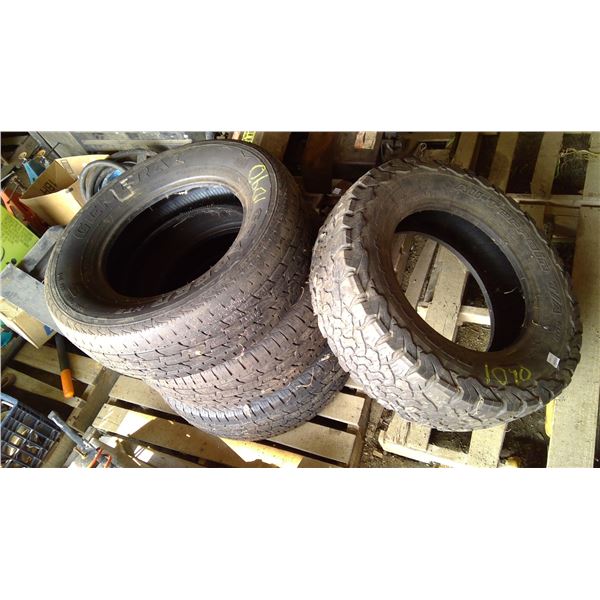 4 Tires  1 BF Goodrich All terrain T/A LT245/70R17, 3  General Grabber HTS P 245/70 R17