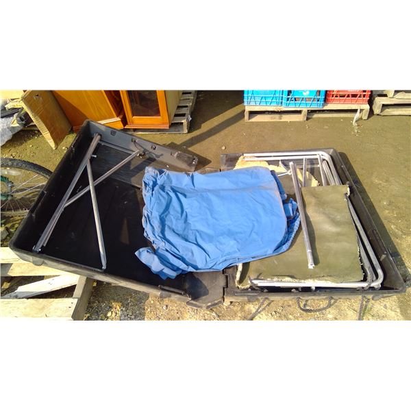 Pop up shelter in sleigh case