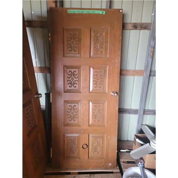 34x80 antique solid wood scribe door