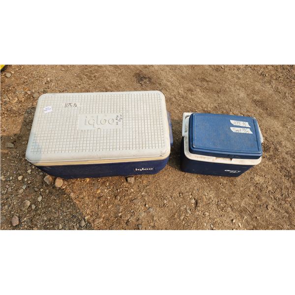 2 Coolers - 1 large igloo cooler & 1 smaller Gott cooler
