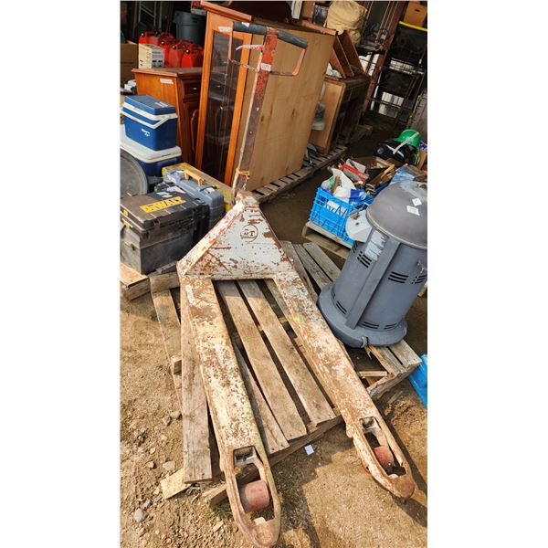 Vintage pallet jack - seems to work fine, heavy