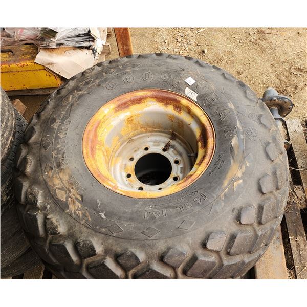 Pair of Good Year, 16.5L - 16.1 tires with rims