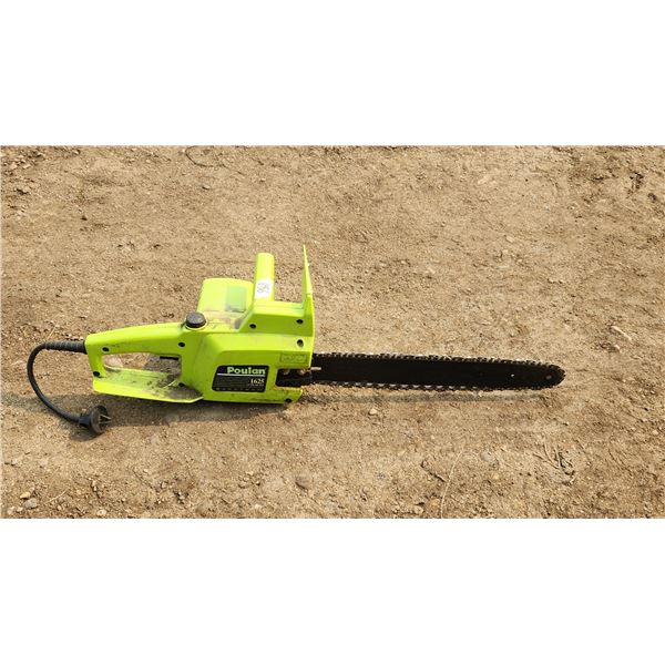 Electric Poulan 1625, 2.5 peak HP electric chainsaw