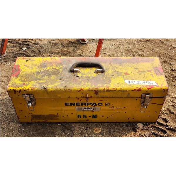 Large yellow "Enerpac" toolbox - empty