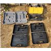 Image 3 : 5 assorted tool cases - 1 battery case, Dewalt tool cases, Mastercraft case, etc.