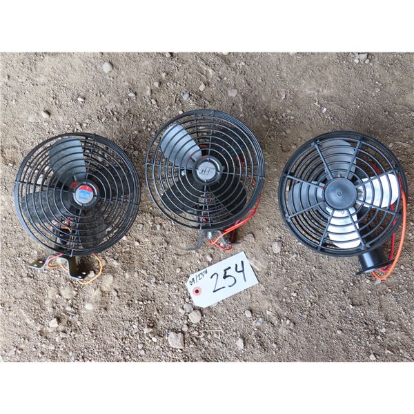 3 Brand New Fasco 12V fans