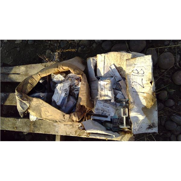 2 boxes of aluminum railing components