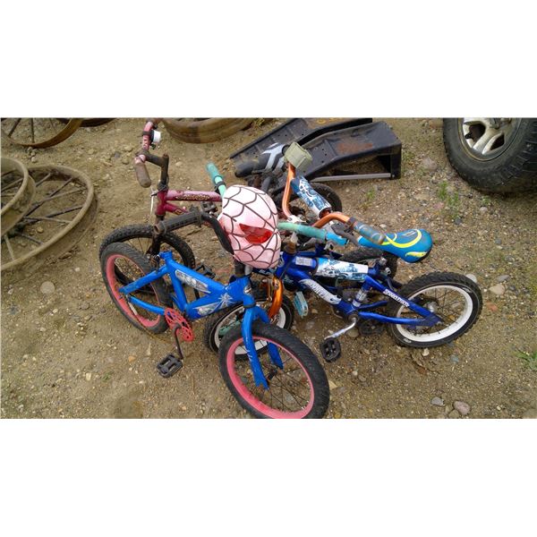 4 small kids bikes